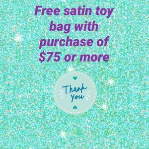 Free pink/leopard satin toy bag with $75 purchase